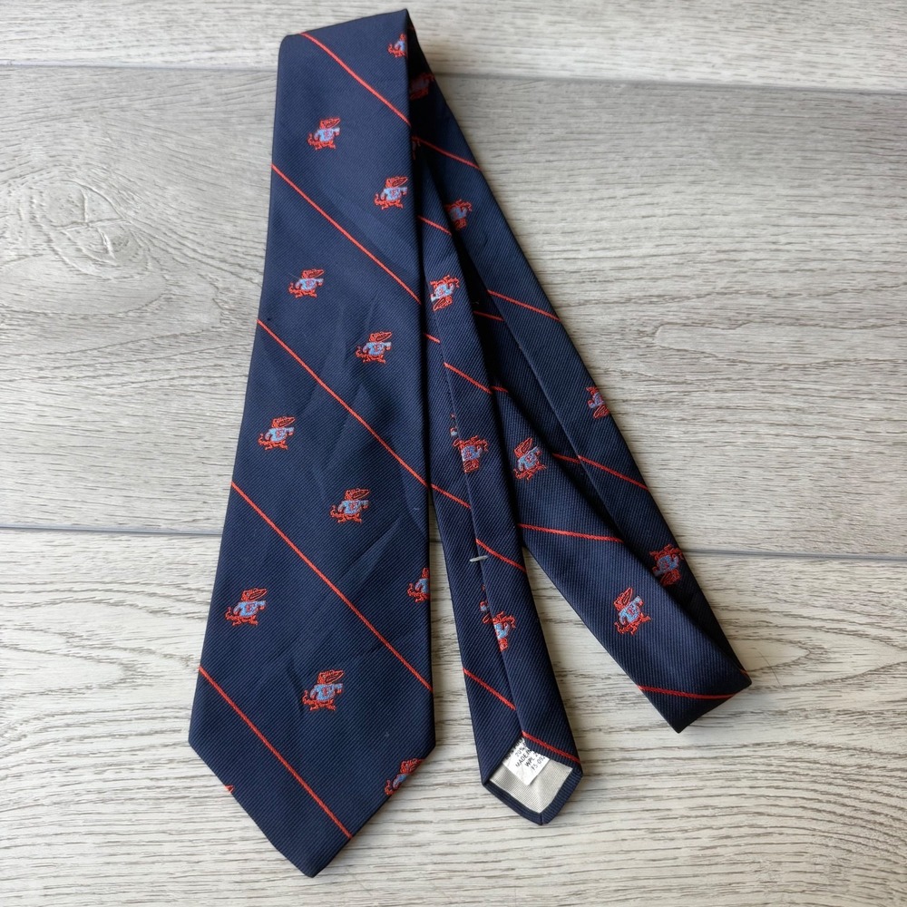 Vintage University of Florida Tie Gators U of F 1980s | Navy Orange | 3.5"W 56"L